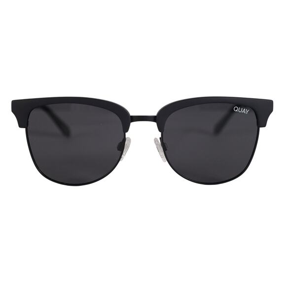 Quay Australia EVASIVE Round Polarized Sunglasses – Matte Black / Smoke - NWT - Picture 1 of 9
